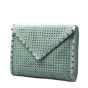 Rebecca Minkoff; Leather, Mint Green, Large Envelope, Purse🫶🏻✨